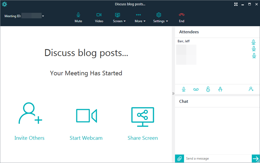screenshot of Amazon Chime